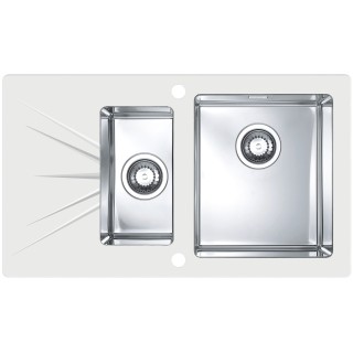Kuchyňský dřez Alveus Karat 20 bílá/satin, pravý