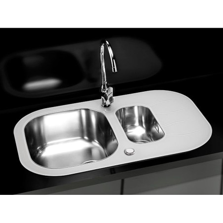Kuchyňský dřez Alveus Wave 30 UP bílá/satin Kuchyňský dřez Alveus Wave 30 UP bílá/satin
