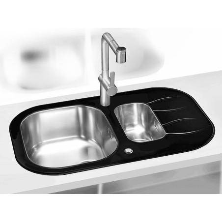 Kuchyňský dřez Alveus Wave 30 UP černá/satin Kuchyňský dřez Alveus Wave 30 UP černá/satin
