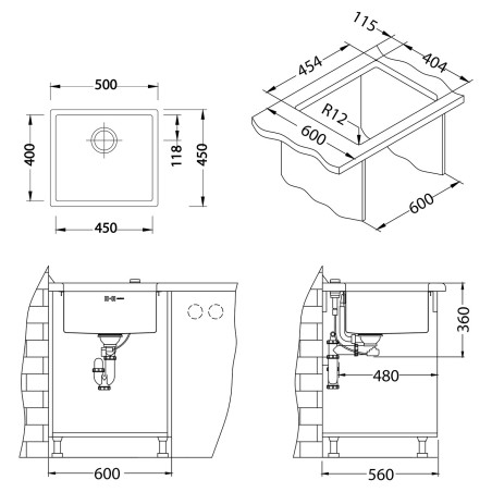 Kuchyňský dřez Alveus Quadrix 40 Satin Kuchyňský dřez Alveus Quadrix 40 Satin