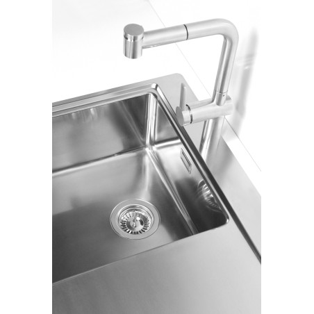 Kuchyňský dřez Alveus Pure 40 QC Satin, levý Kuchyňský dřez Alveus Pure 40 QC Satin, levý