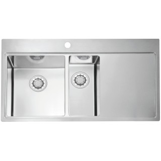 Kuchyňský dřez Alveus Pure 60 QC Satin, levý