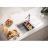 Kuchyňský dřez Alveus Rando 50 QC Satin, levý, pro přesahovou nebo integrovanou montáž Kuchyňský dřez Alveus Rando 50 QC Satin, levý, pro přesahovou nebo integrovanou montáž