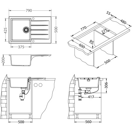Kuchyňský dřez Alveus Cadit 20 QC Ivory A20