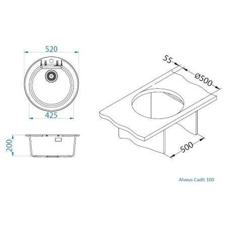Kuchyňský dřez Alveus Cadit 100 QC Carbon A91