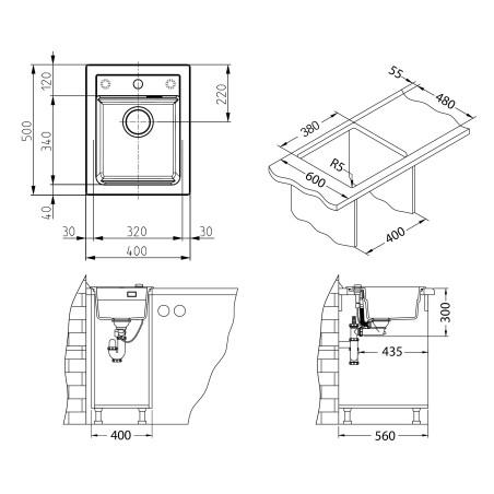 Kuchyňský dřez Alveus Atrox 10 QC Ivory A20