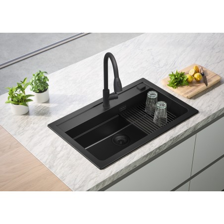 Kuchyňský dřez Alveus Atrox 40 Black Edition Deep Black A90