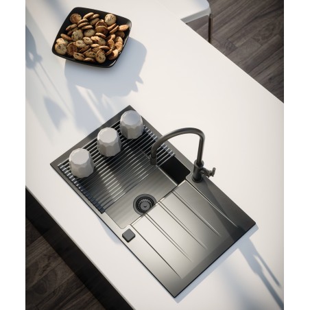 Kuchyňský dřez Alveus Cadit 20 Black Edition Deep Black A90