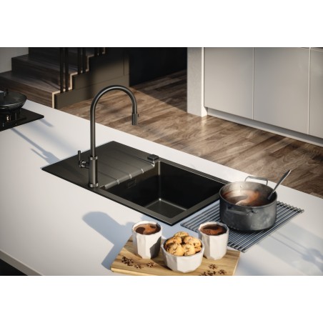 Kuchyňský dřez Alveus Cadit 20 Black Edition Deep Black A90