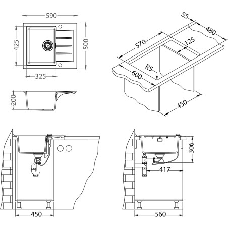 Kuchyňský dřez Alveus Cadit 10 QC Ivory A20