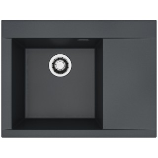 Kuchyňský dřez Alveus Pure-G 60 QC Deep Black A90, levý