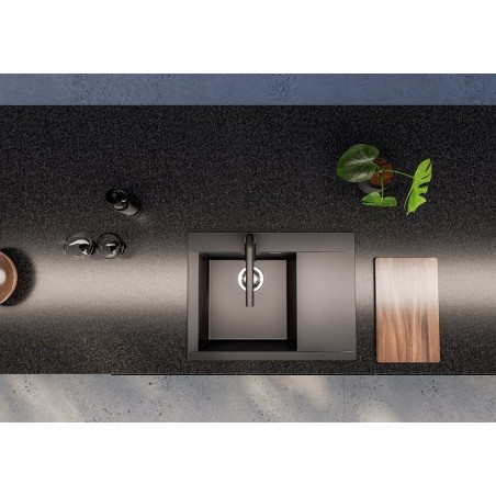 Kuchyňský dřez Alveus Pure-G 60 Black Edition Deep Black A90, levý