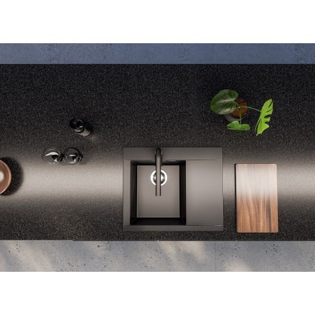 Kuchyňský dřez Alveus Pure-G 50 Black Edition Deep Black A90, pravý