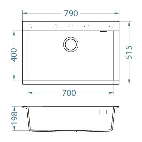 Kuchyňský dřez Alveus Pure-G 40 QC Glacier A10