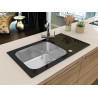 Kuchyňský dřez Alveus Glassix 40 UP černá/satin