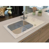 Kuchyňský dřez Alveus Glassix 40 UP bílá/satin Kuchyňský dřez Alveus Glassix 40 UP bílá/satin