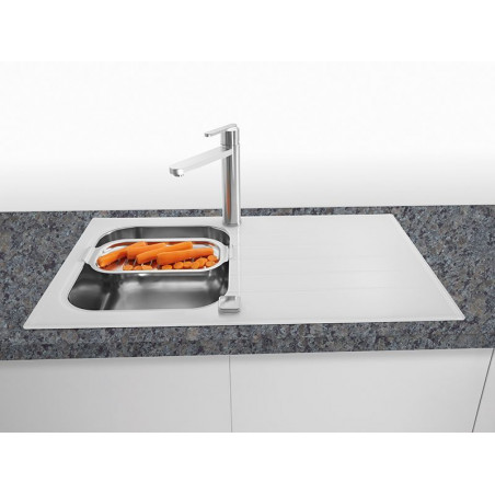 Kuchyňský dřez Alveus Glassix 10 bílá/satin