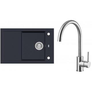 Set Alveus (dřez Formic 30 Twilight 05 + baterie Elza Kartáčovaná ocel)