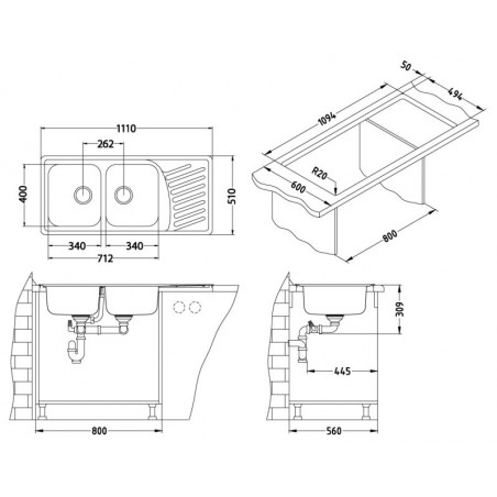 Kuchyňský dřez Alveus Elegant 70 Satin